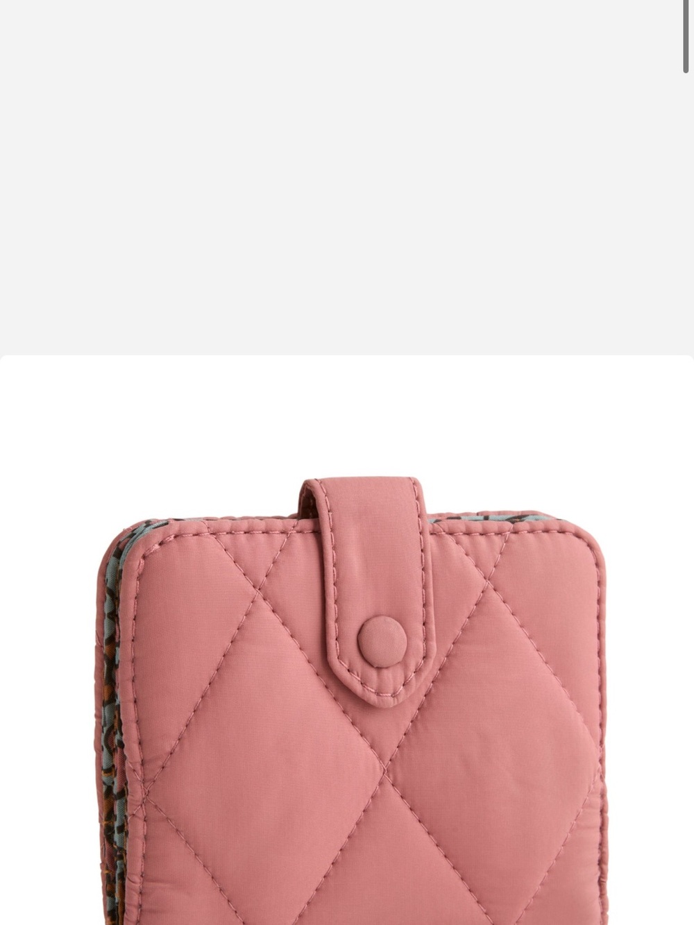 Quilted Compact Wallet - Rust Brown